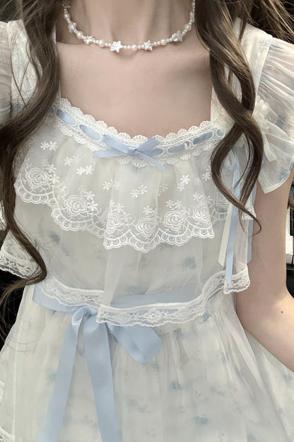 Milchblaues Engel-Lolita-Kleid