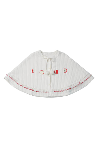 Knitted Cape And Polka Skirt Set-Up