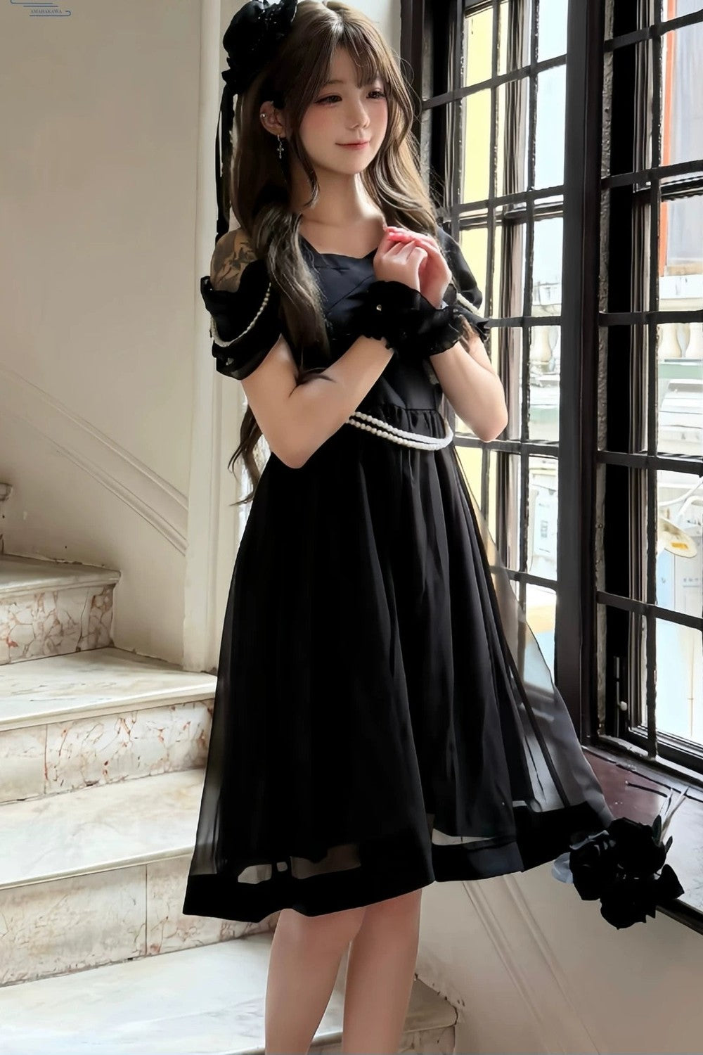 Camellia Black Dress