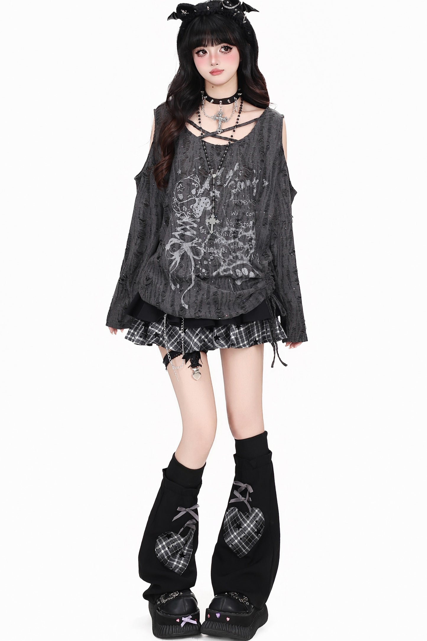 Decadent Graphic Off-Shoulder Top