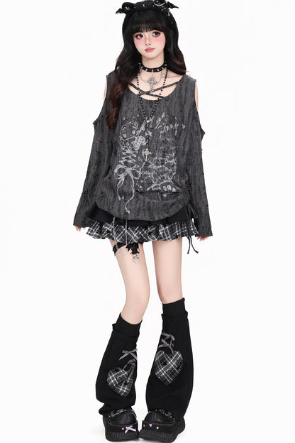 Decadent Graphic Off-Shoulder Top