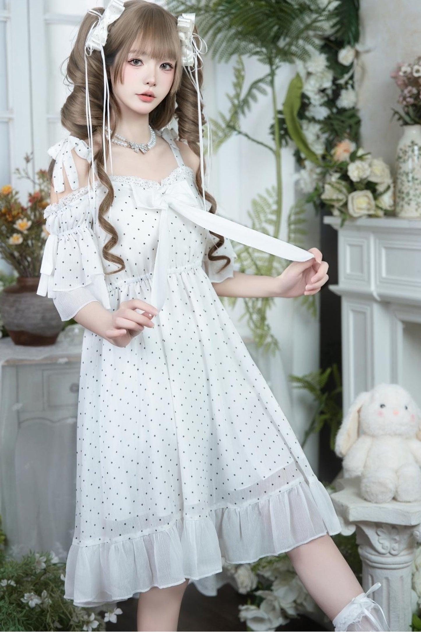 Iris Polka Dot Lace Dress
