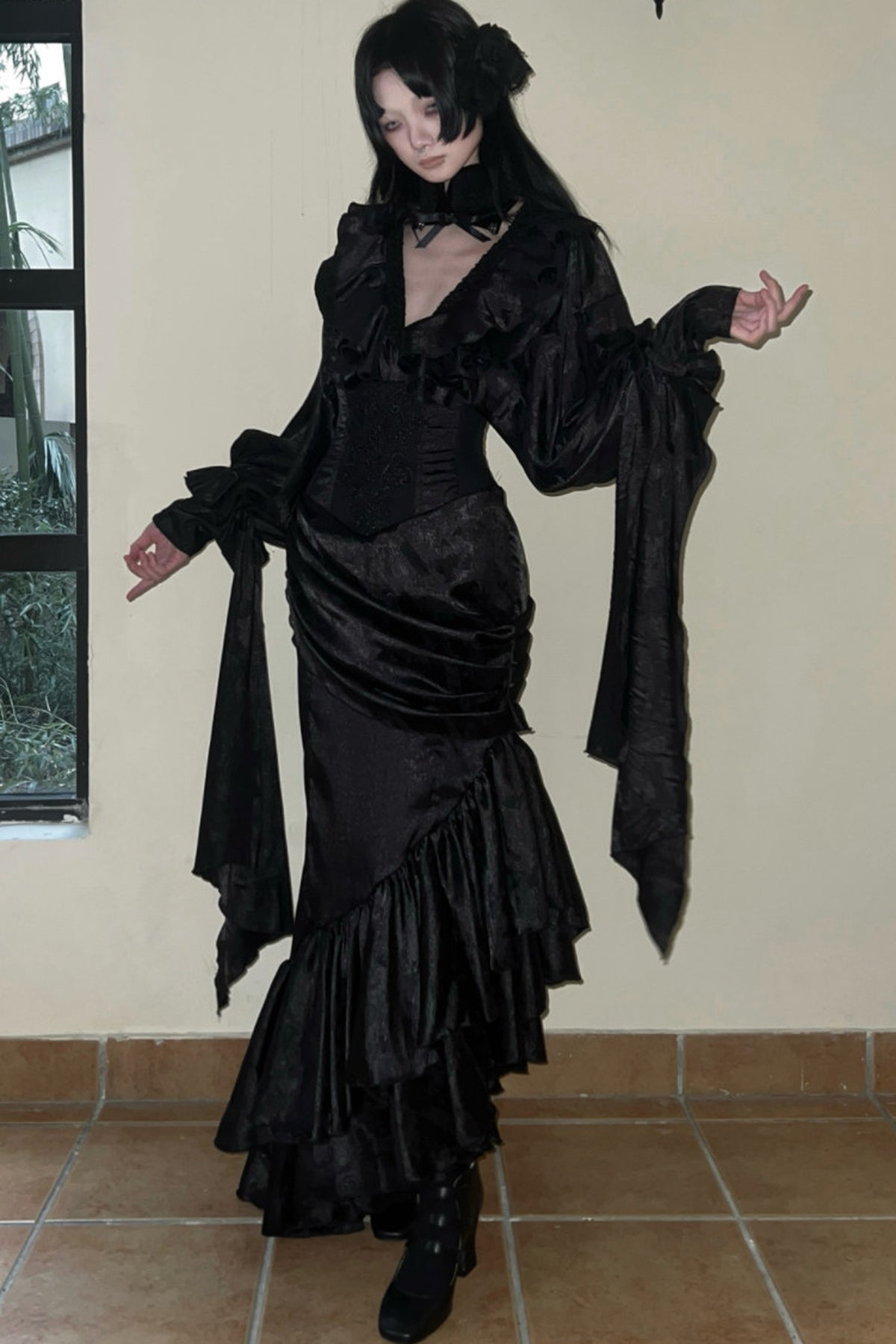 Oracle V-Neck Batwing Blouse