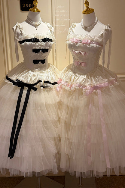 Elegant Ribbon Princess Long Dress