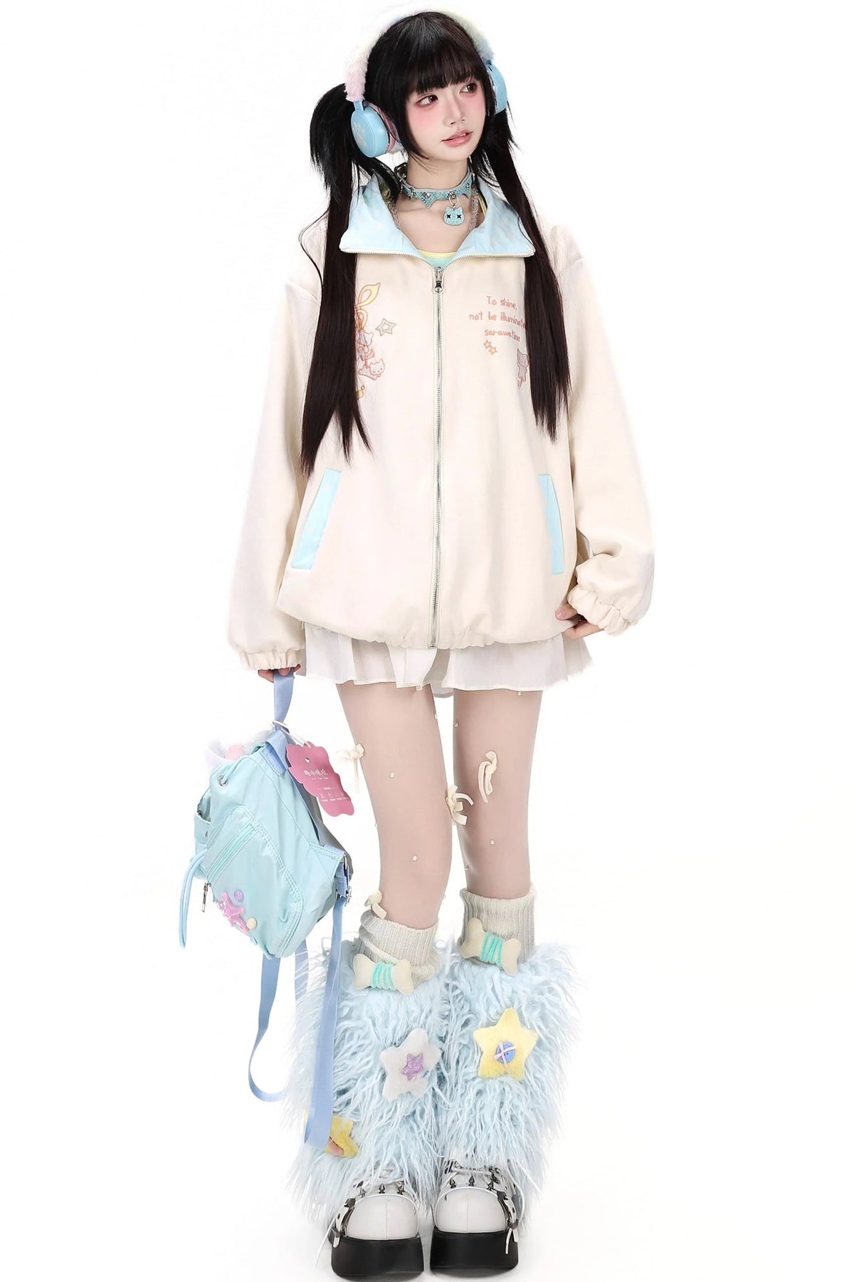 Reversible Cat Polka Dot Suede Jacket