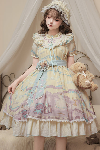 Teddy Bear Print Doll Lolita Dress