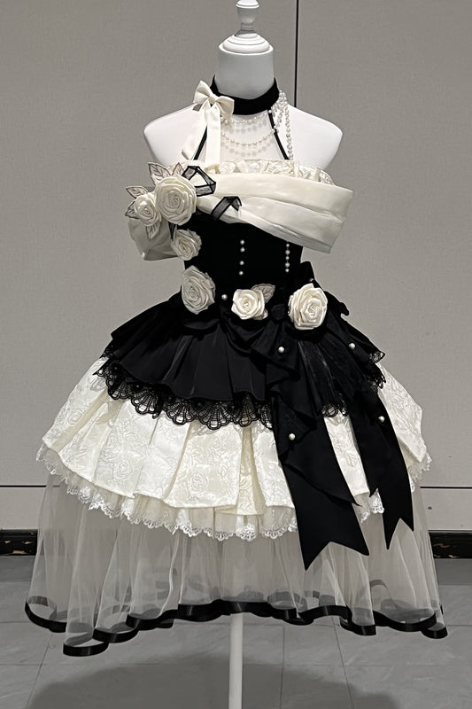 パールと薔薇のプリンセスロリータドレス