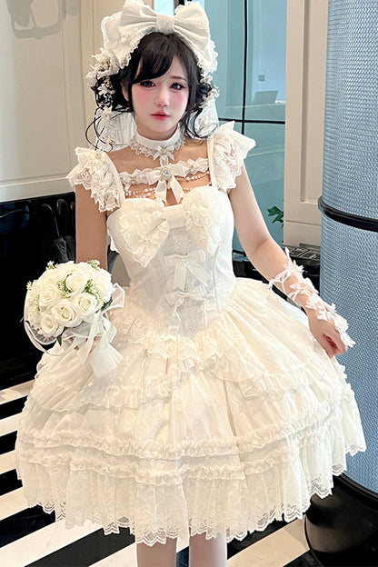 Black & White Angel Bridal Dress