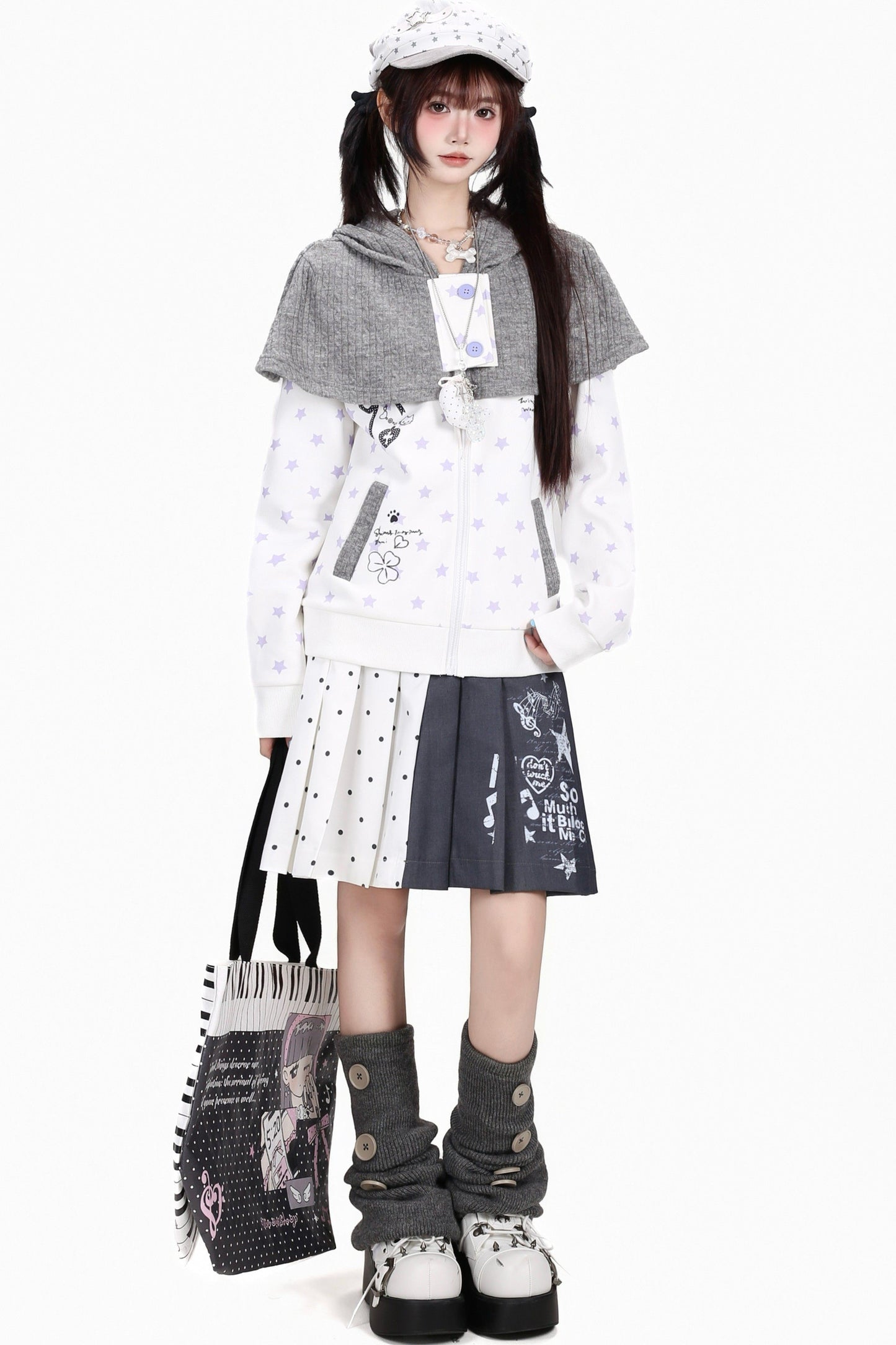 Graue Schalkragenjacke
