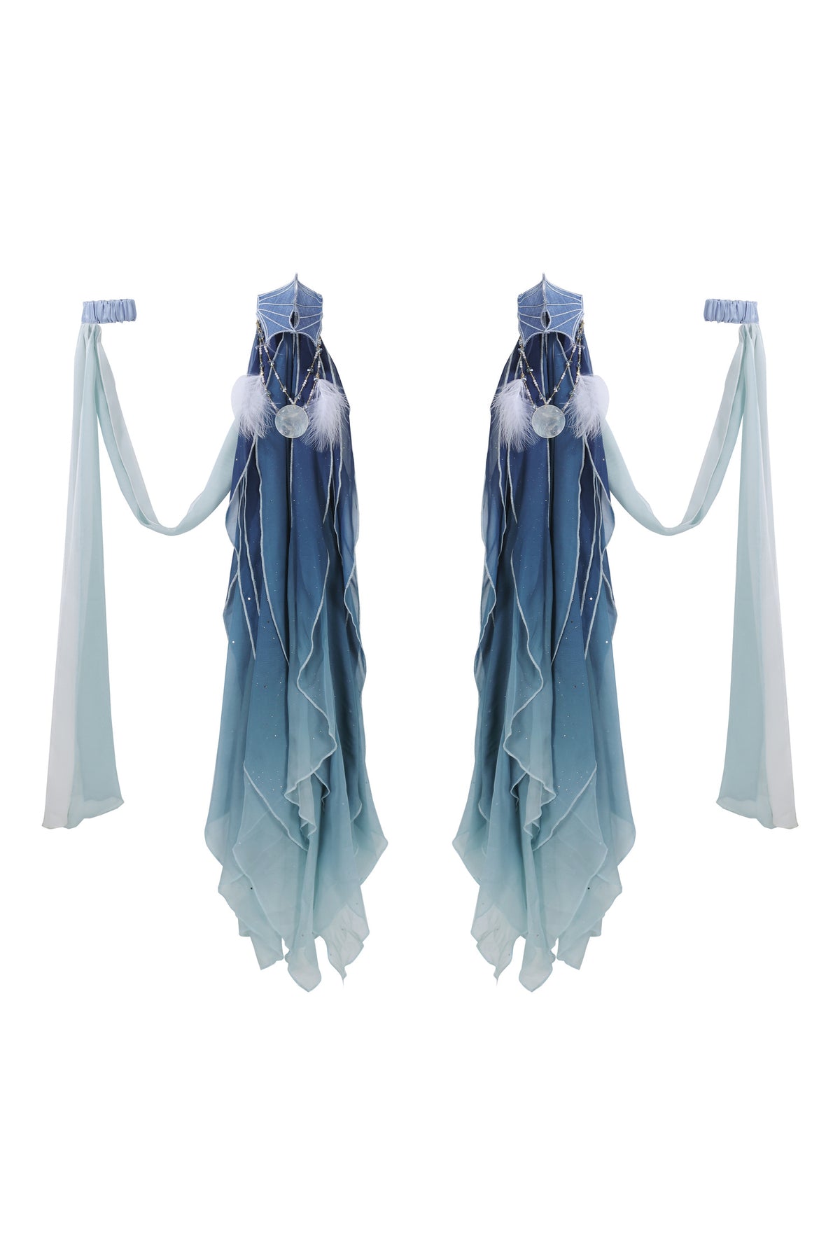 Exotic Mermaid Princess Hanfu Skirt and Camisole Set-Up