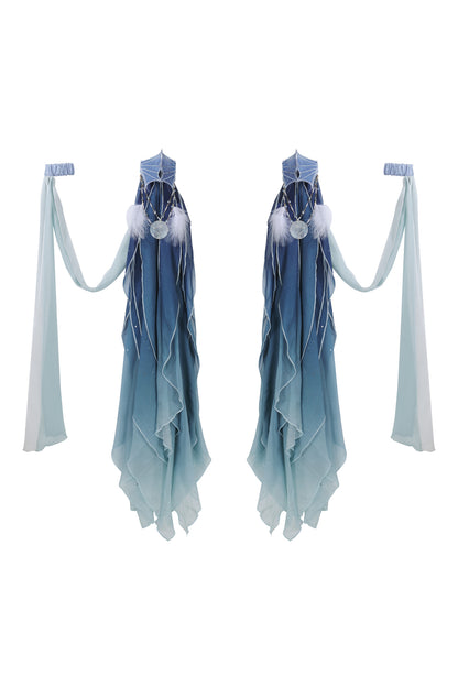 Exotic Mermaid Princess Hanfu Skirt and Camisole Set-Up
