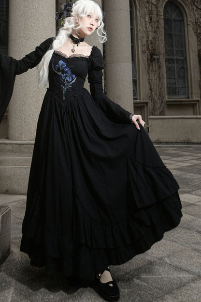 Gothic Embroidered Lolita Dress Set