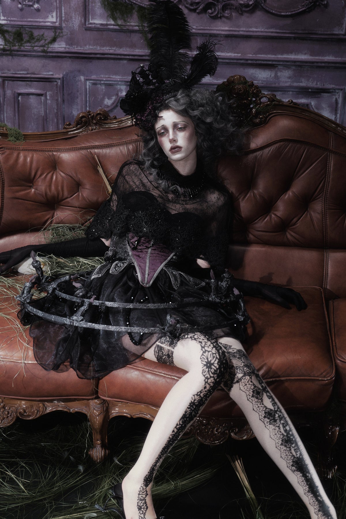 Gothic Black Lace Cape