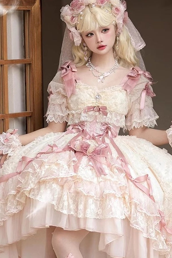Rose Ribbon Gorgeous Princess Lolita Dress