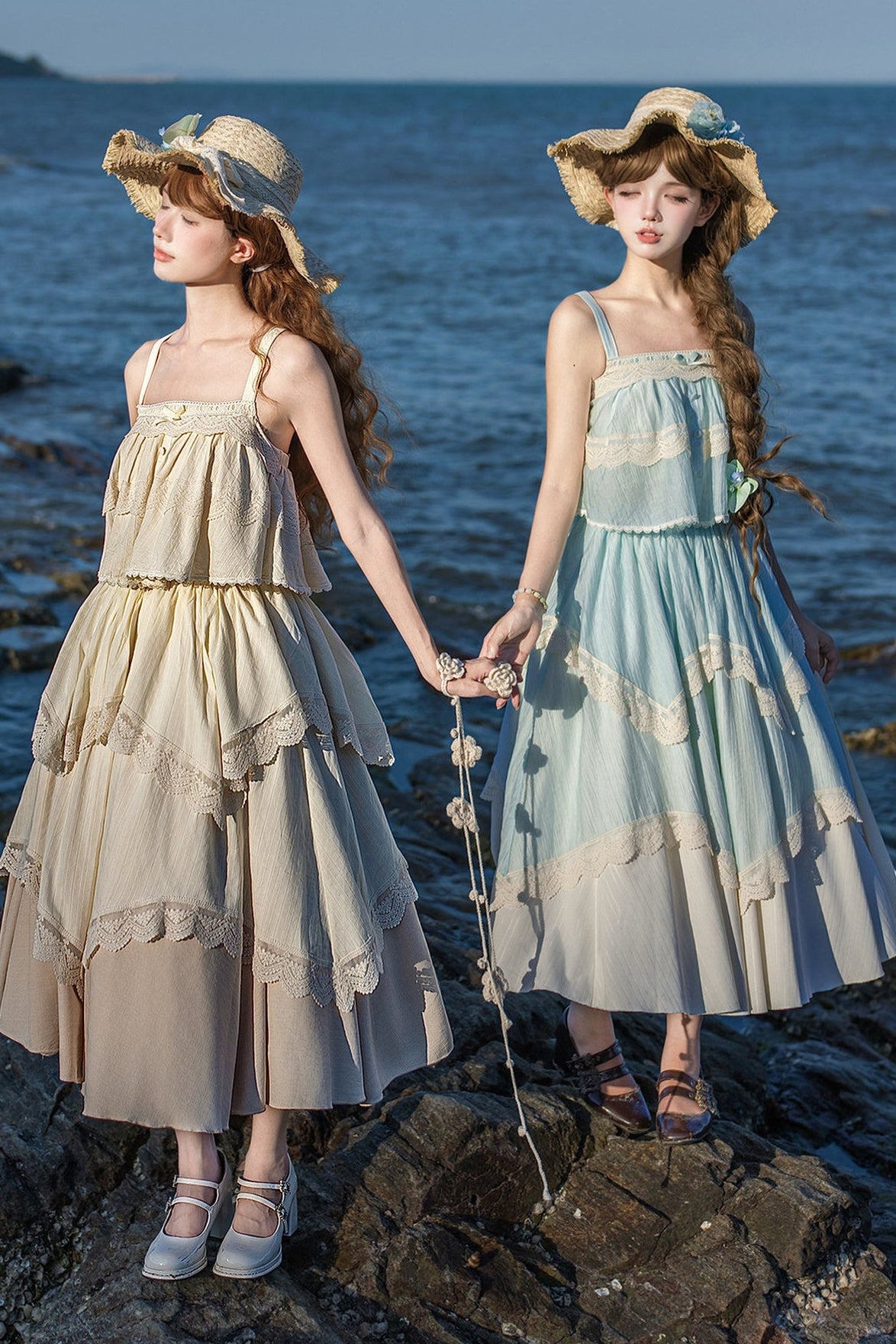 Twin Camisole And Irregular Hem Skirt Set-Up