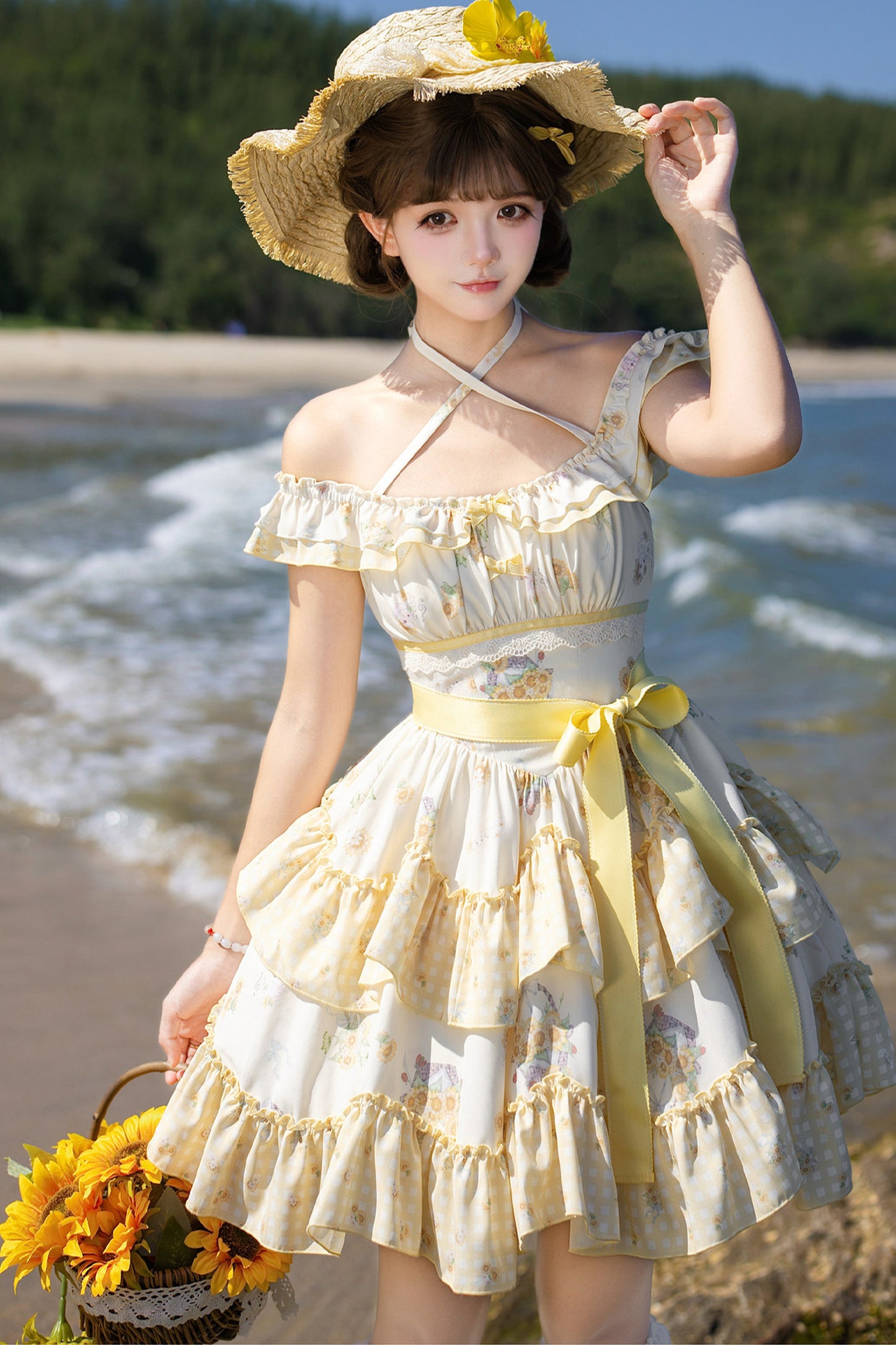Sunflower Garden Ruffle Dress Set