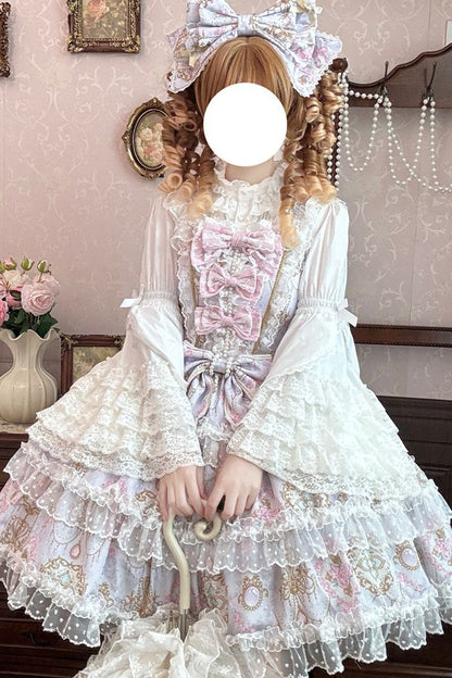 Elegance Floral Wall Doll-Like JSK Dress
