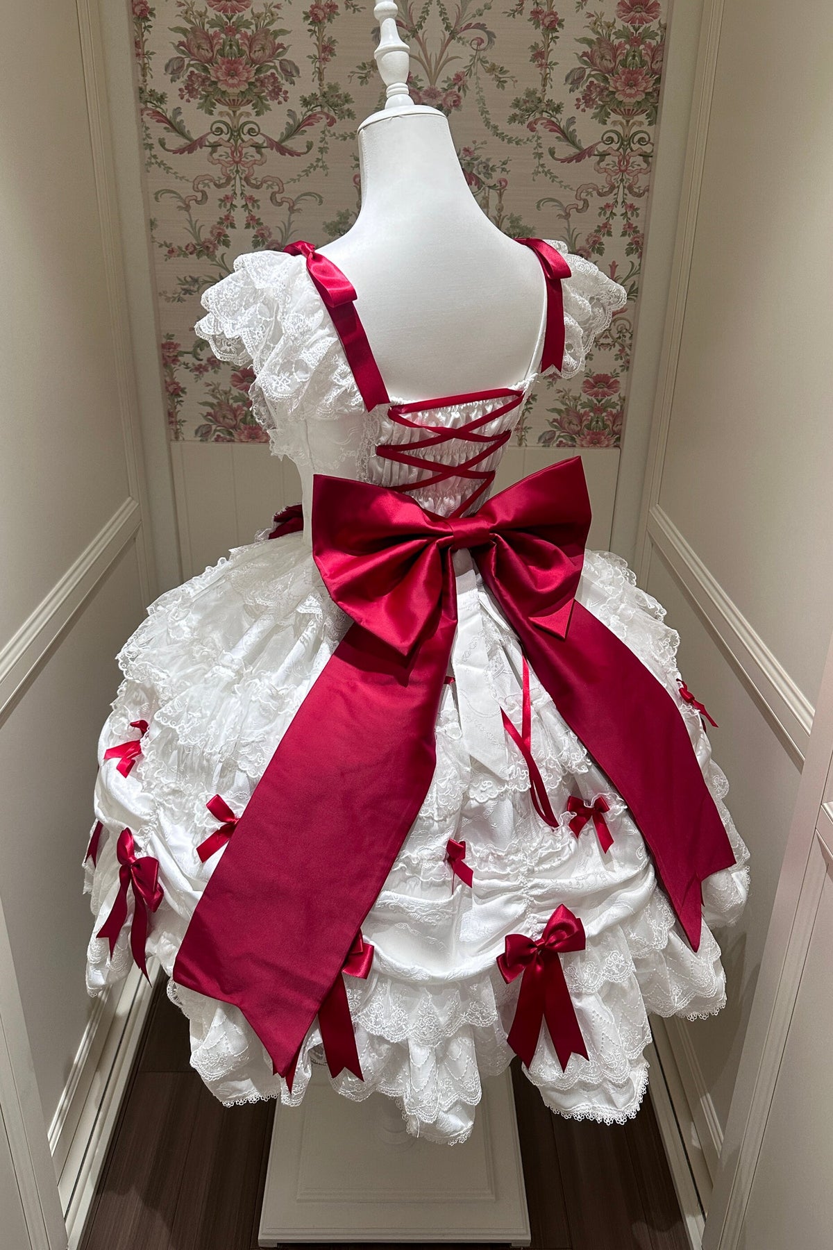 Silk Satin Doll-Like JSK Strap Dress