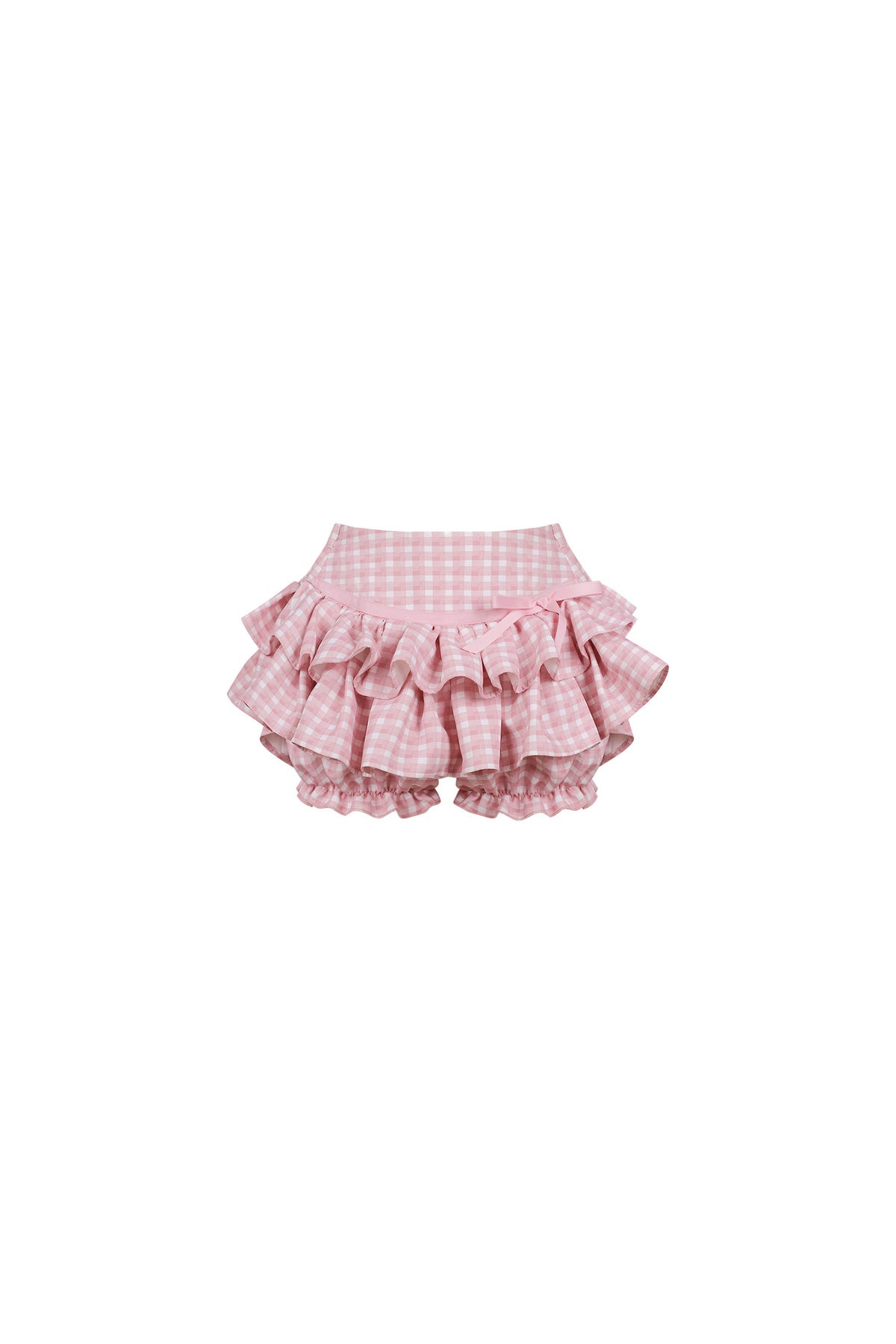 Rabbit Ear Jacket and Pink Plaid Cake Skirt Set-Up