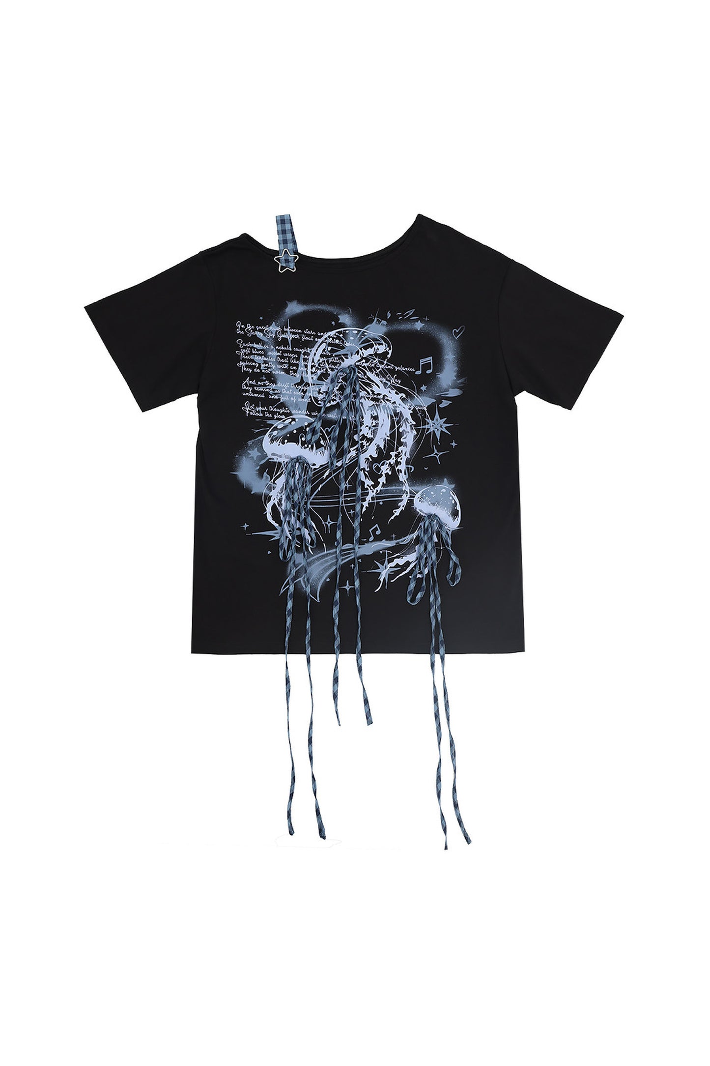 Y2K schulterfreies lockeres T-Shirt
