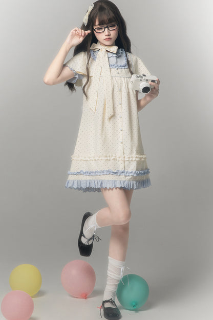 Aqua Polka Dot Dress