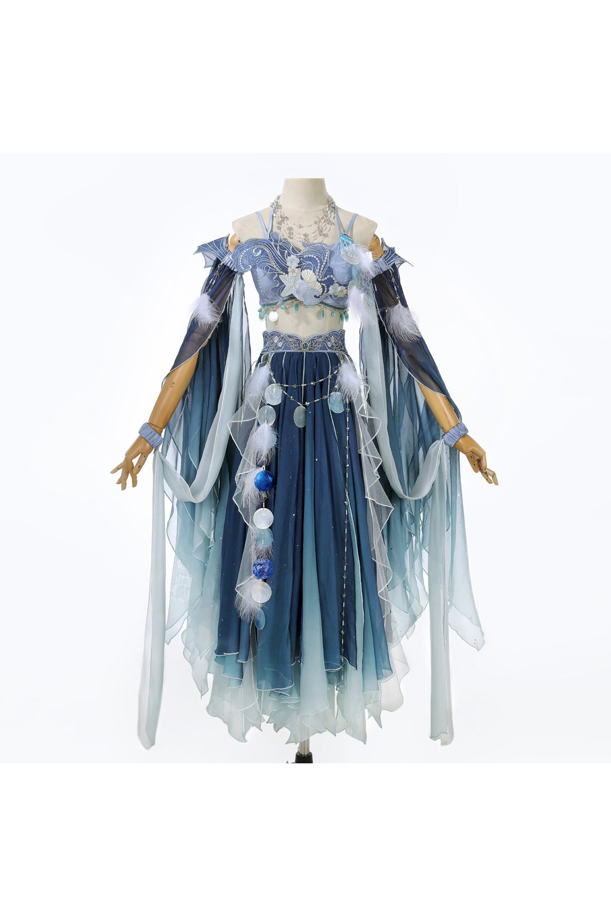 Exotic Mermaid Princess Hanfu Skirt and Camisole Set-Up