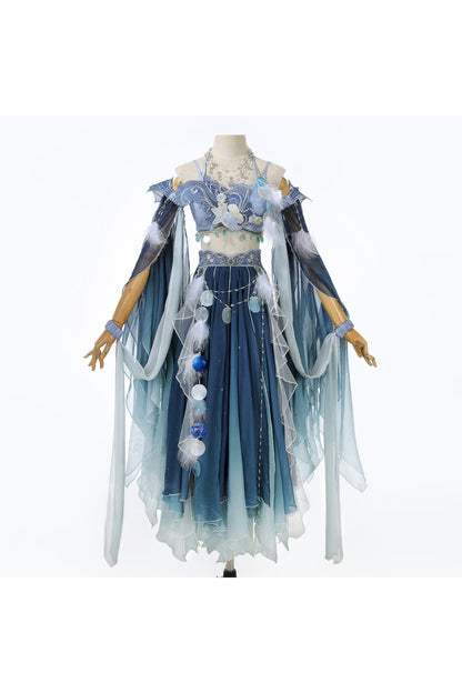 Exotic Mermaid Princess Hanfu Skirt and Camisole Set-Up