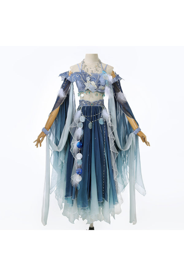 Exotic Mermaid Princess Hanfu Skirt and Camisole Set-Up