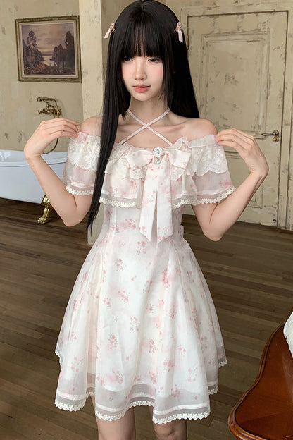Floral Off-Shoulder Tea Break Dress
