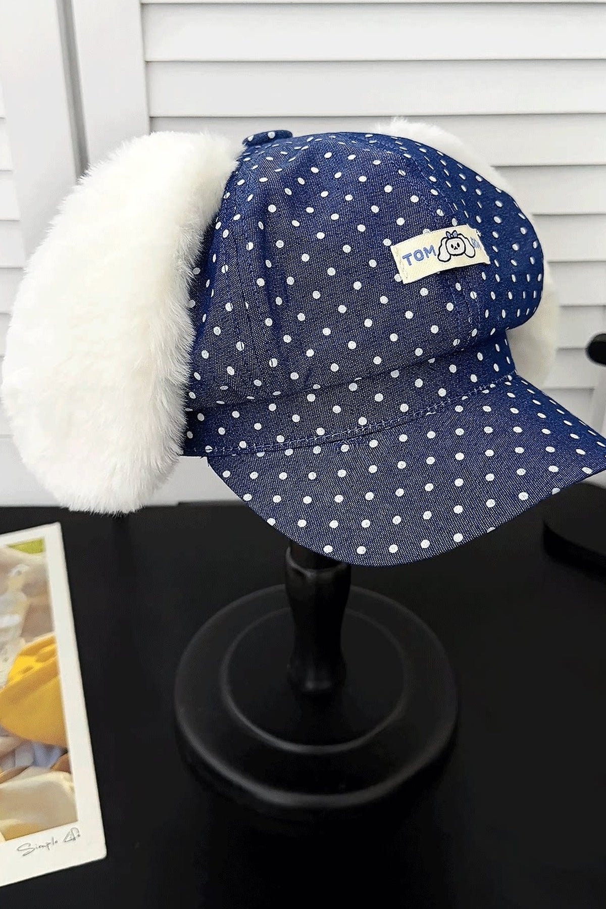 Long-Eared Plush Octagonal Newsboy Cap