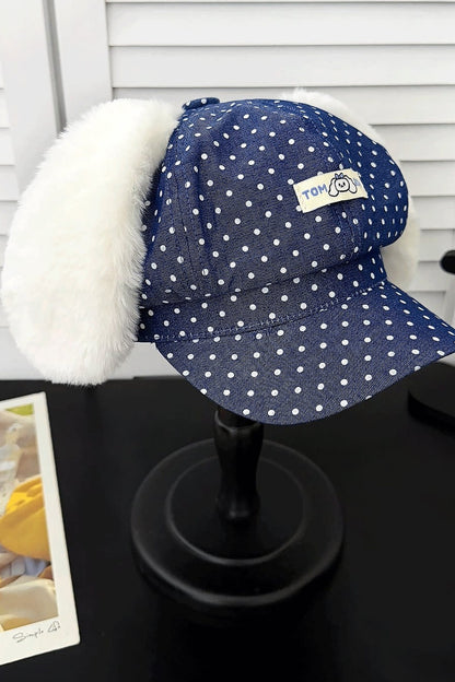 Long-Eared Plush Octagonal Newsboy Cap