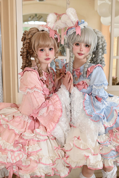 パステルうさぎ姫ロリータワンピース