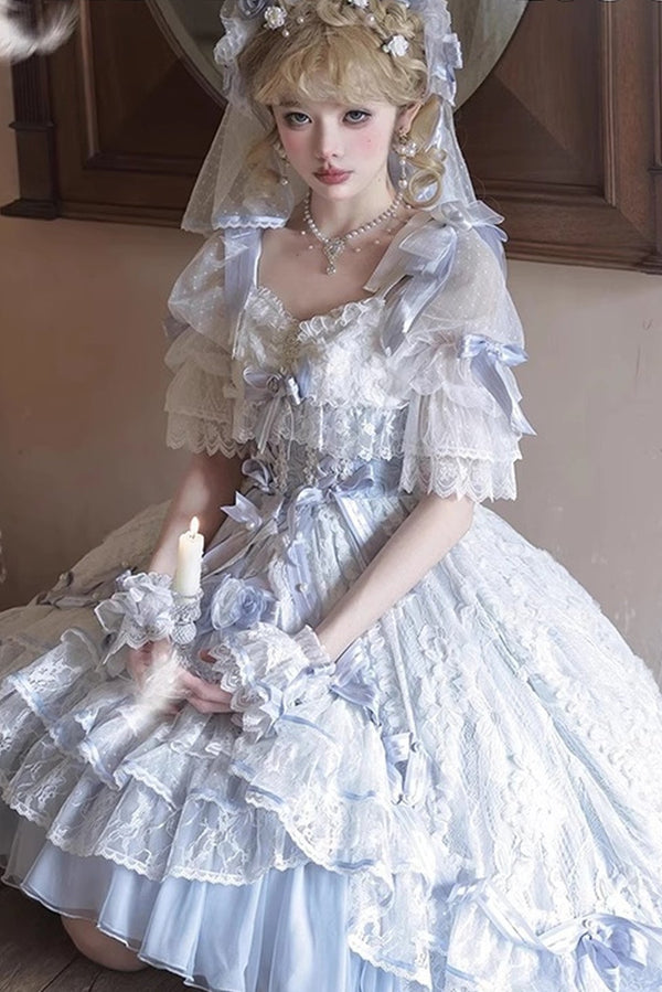 Rose Ribbon Gorgeous Princess Lolita Dress