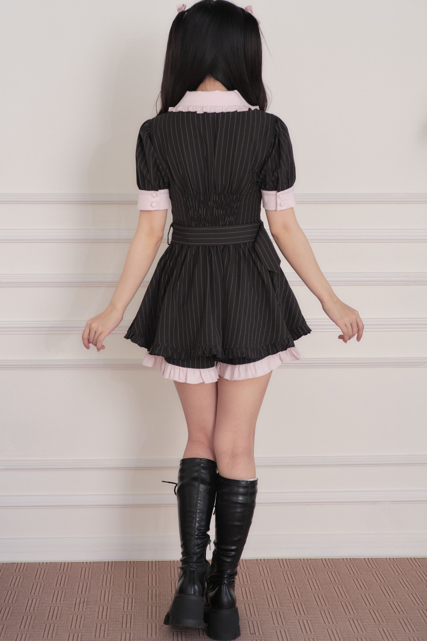 Ryousangata-Idolkleid mit Doppelschleife + kurze Hose