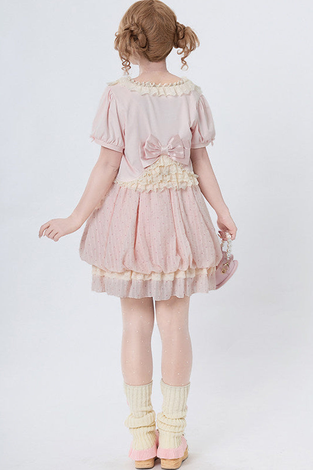[Pre-order Deadline: May 29] Romantic Fairy Pink Lace Ribbon Cardigan