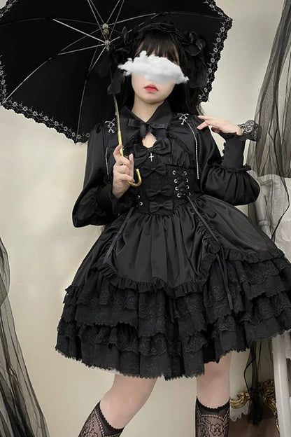 Gothic Jsk Suspender Dress Set