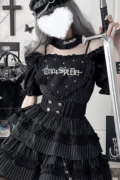 Subculture Gothic Print Dress