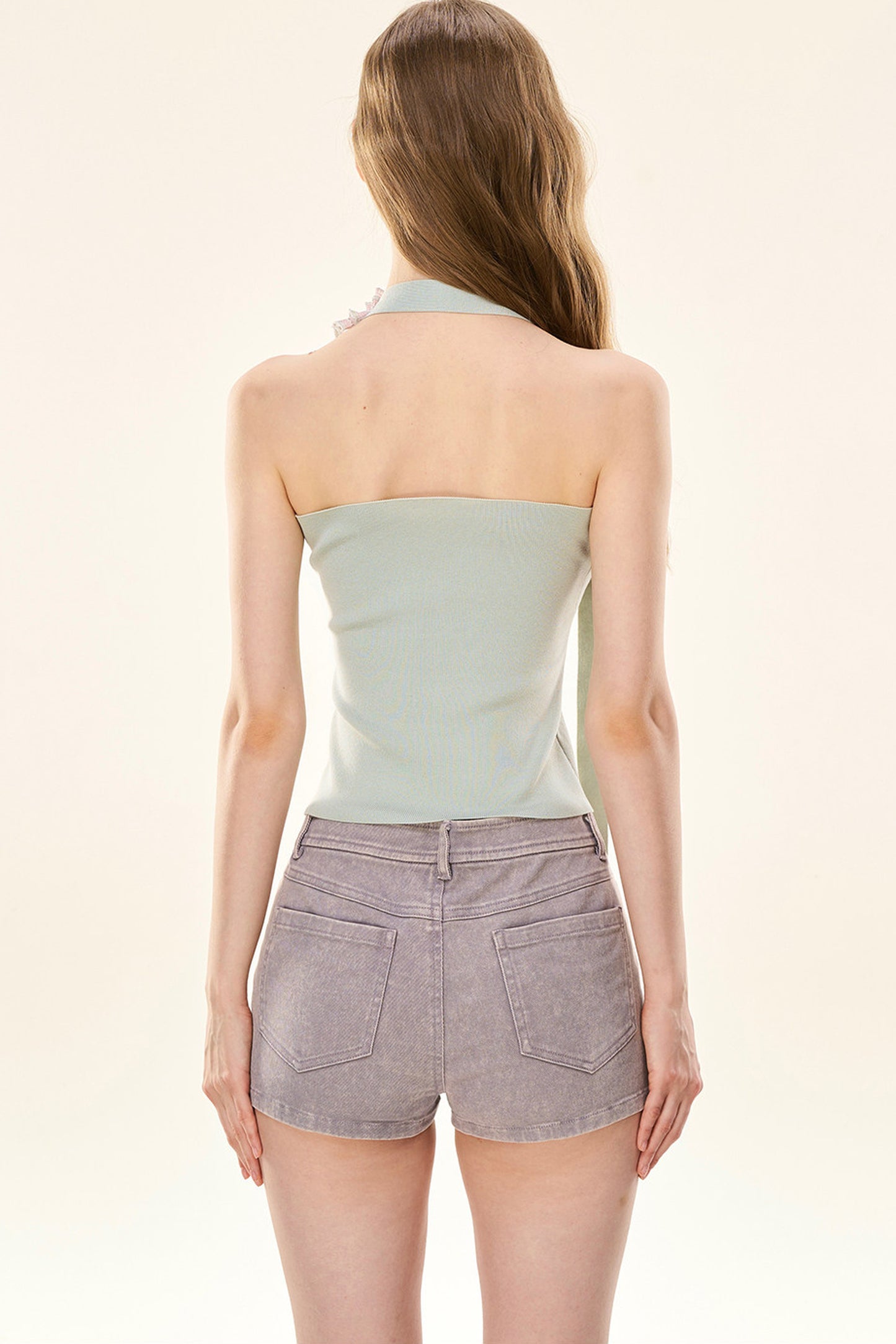 Camisole halter verde menta pastello