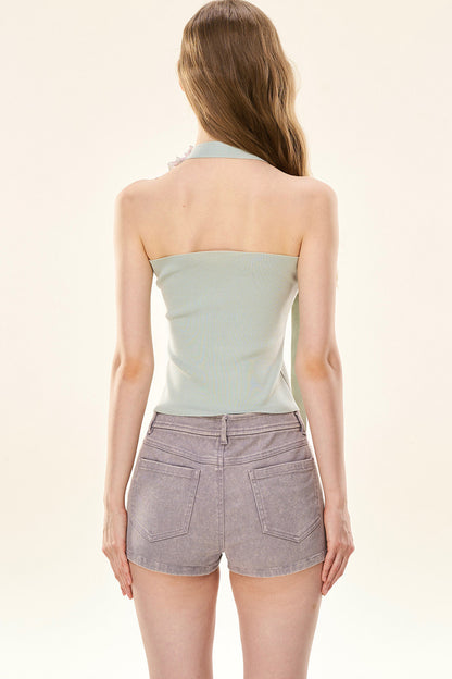 Camisole halter verde menta pastello
