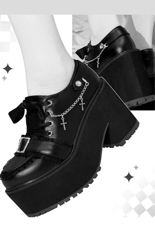 Cross Romance Platform Loafers