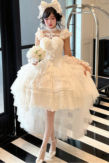 Black & White Angel Bridal Dress