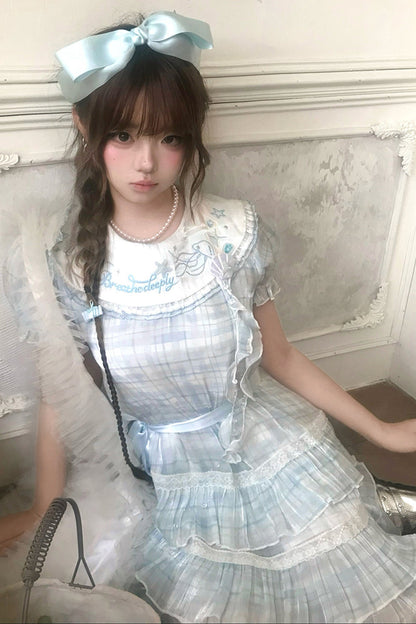 マーメイドブループリンセスフリルワンピース