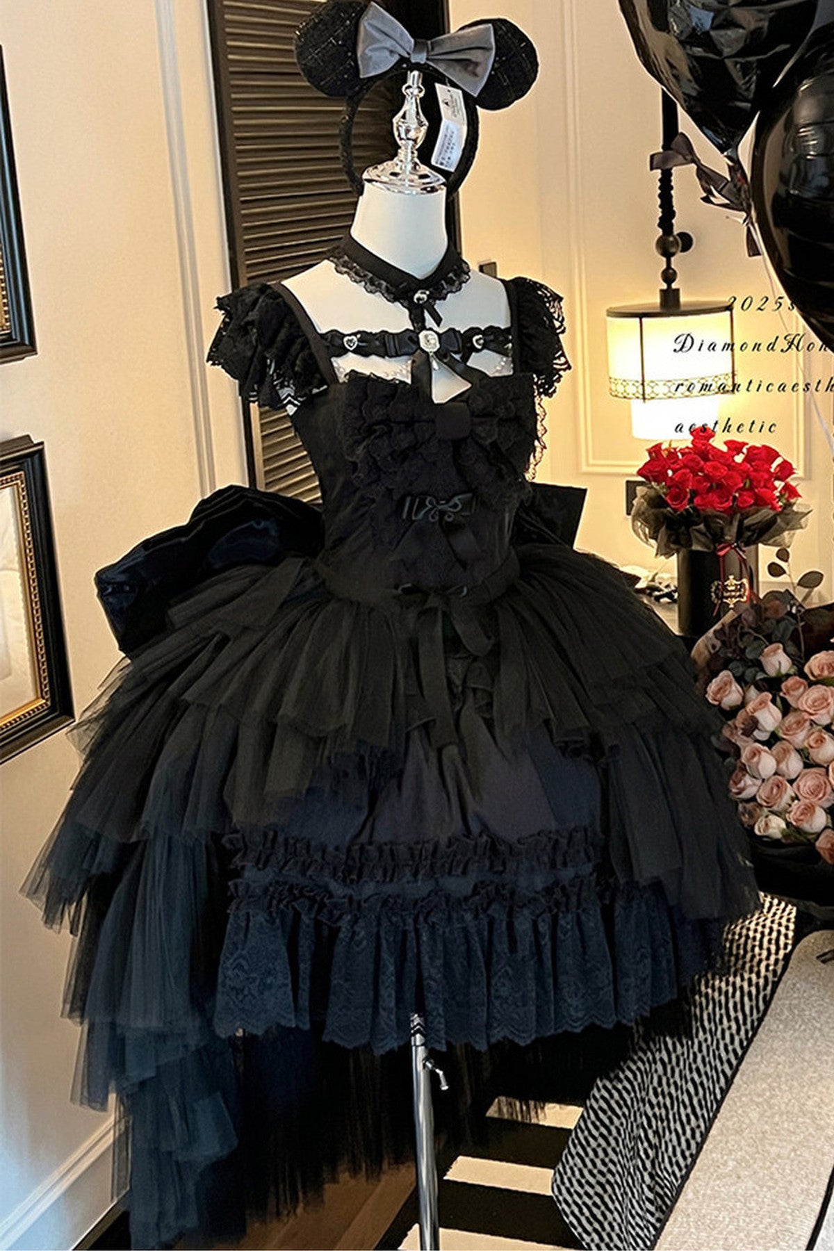 Black & White Angel Bridal Dress