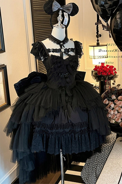 Black & White Angel Bridal Dress