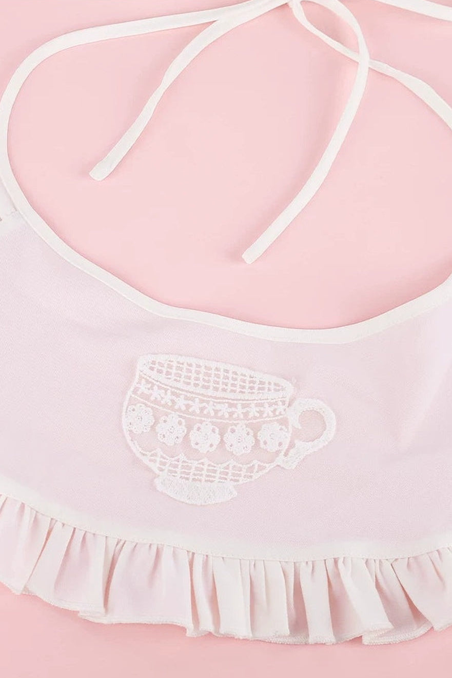 Conjunto de camisa con estampado de conejo y pantalones bombacho grises
