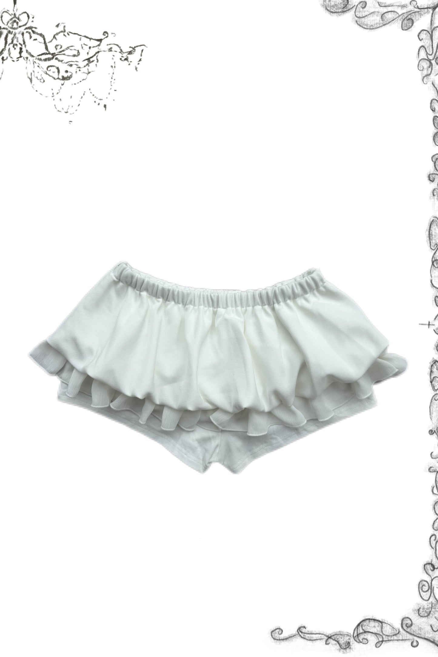Gothic Floral Mesh Skirt Set-Up