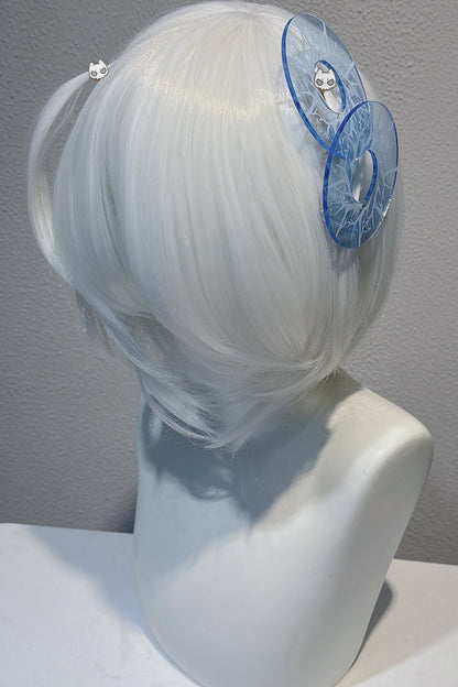 Transparent Hollow Circle Double Ponytail Hair Clip