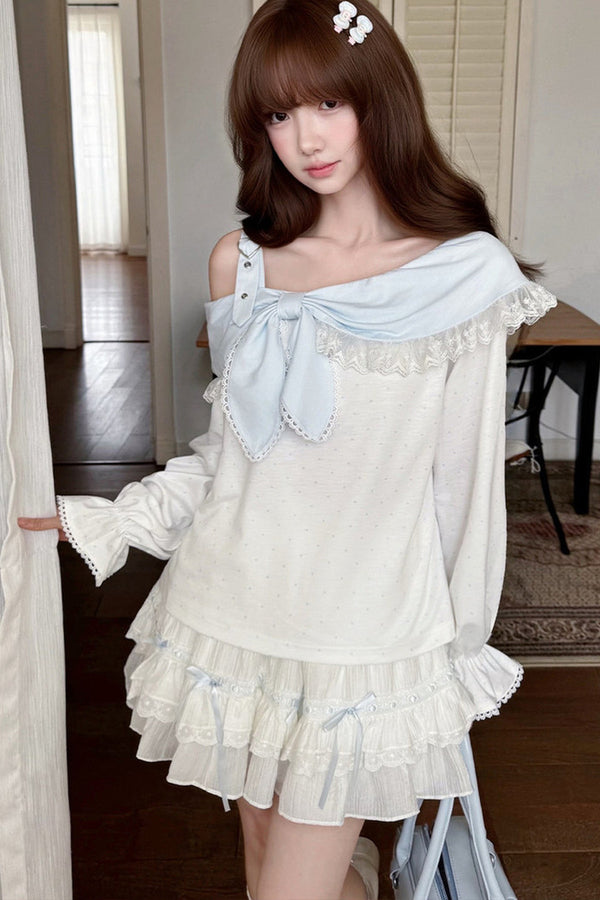 Off-Shoulder Top and Skirt Set