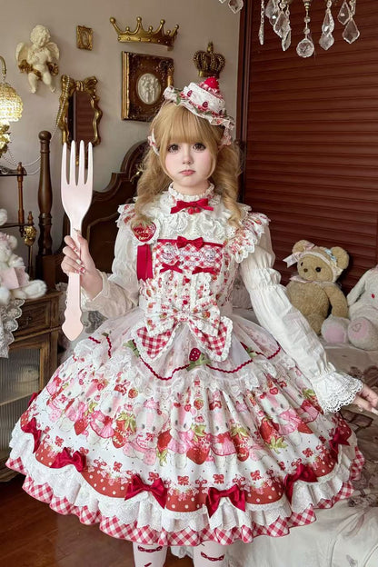 Abito Lolita Orsetto Fragola Dolce