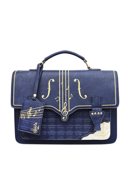 Chocolate Embroidered School Bag